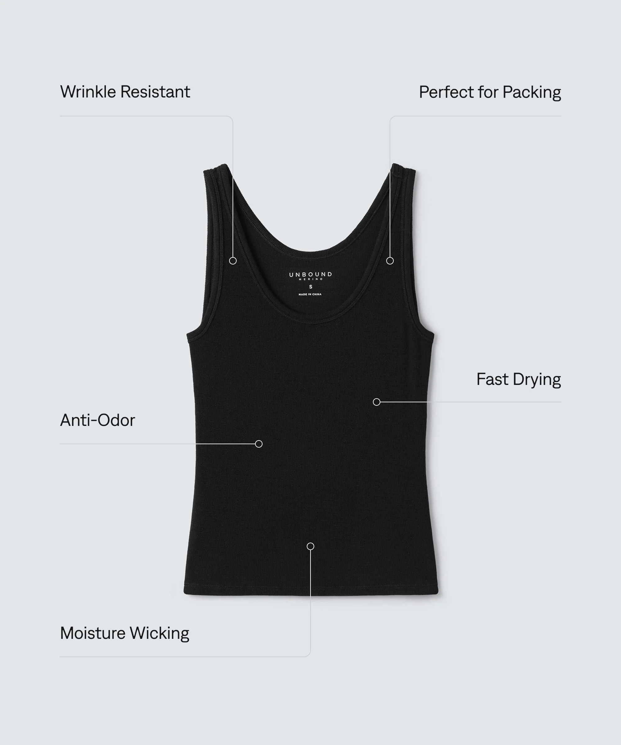 Women's Merino Rib Scoop Neck Tank - Image 70