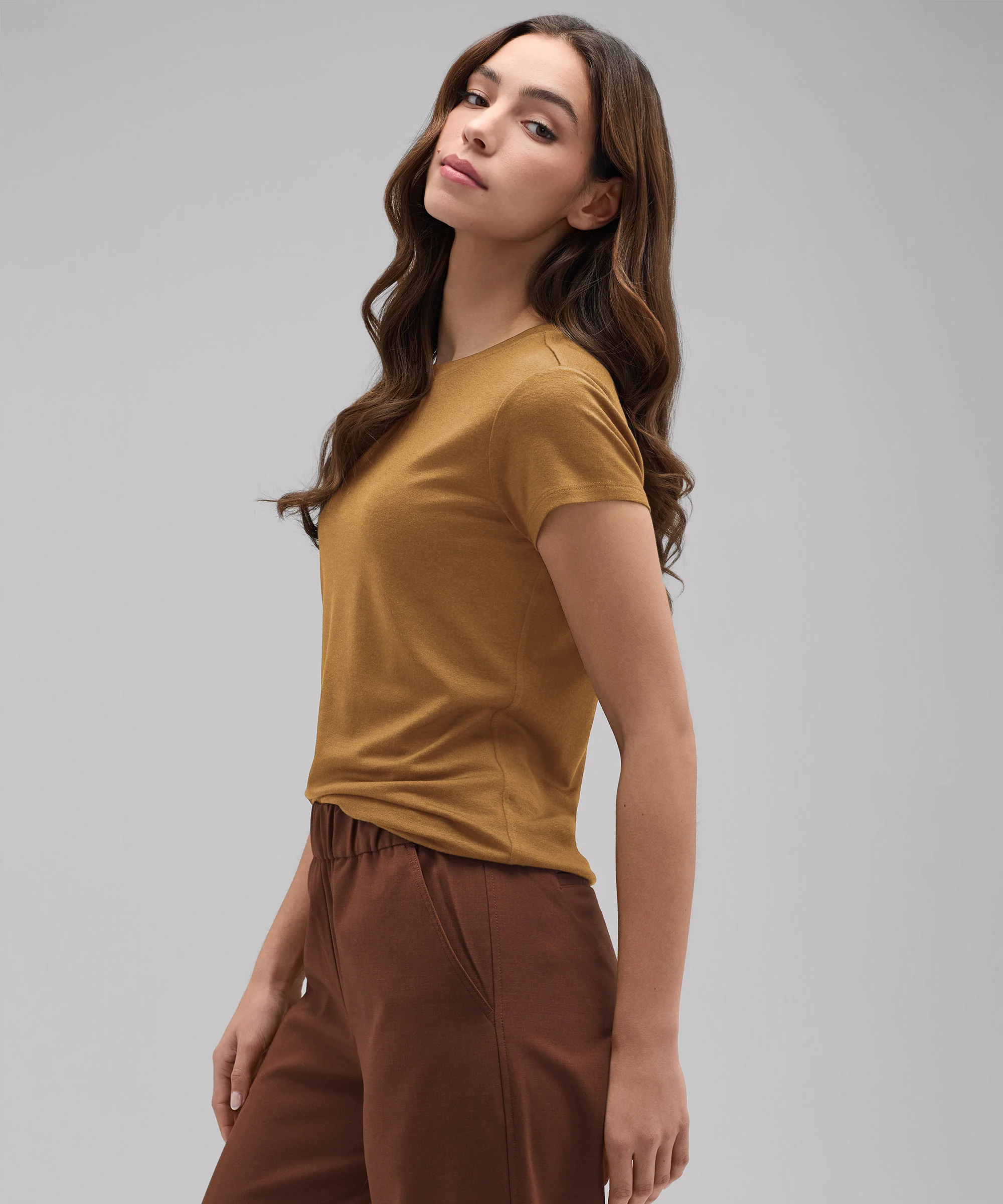 Women's Slim Merino Crew Neck T-Shirt - Image 50